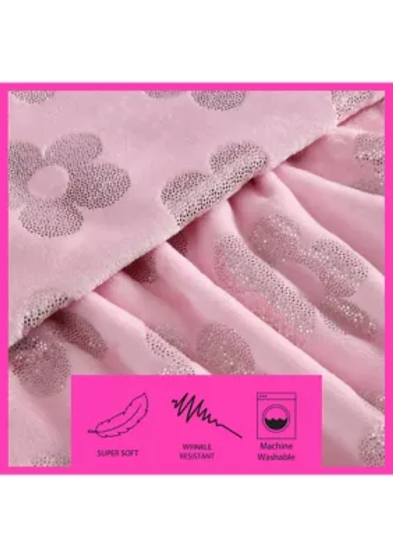 Retro Daisy Microfiber Throw