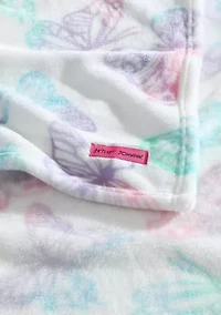 Butterfly Rainbow Microfiber Throw Open Stock