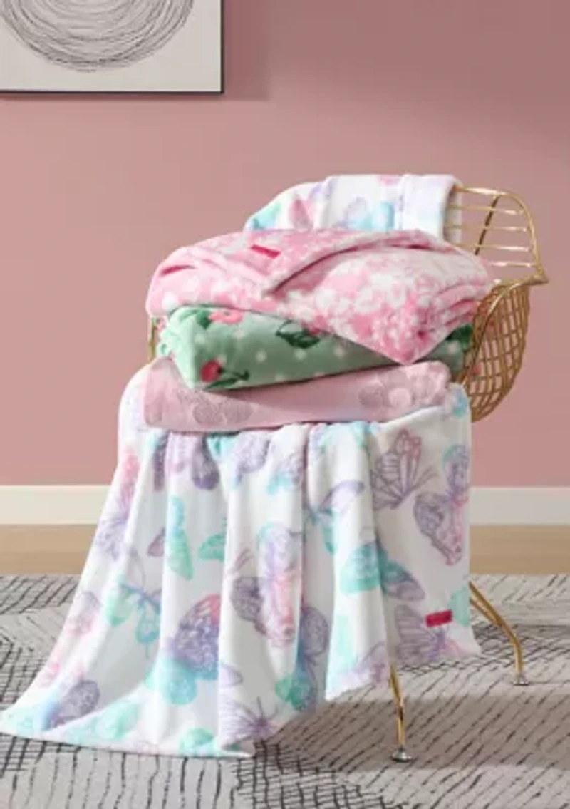 Butterfly Rainbow Microfiber Throw Open Stock