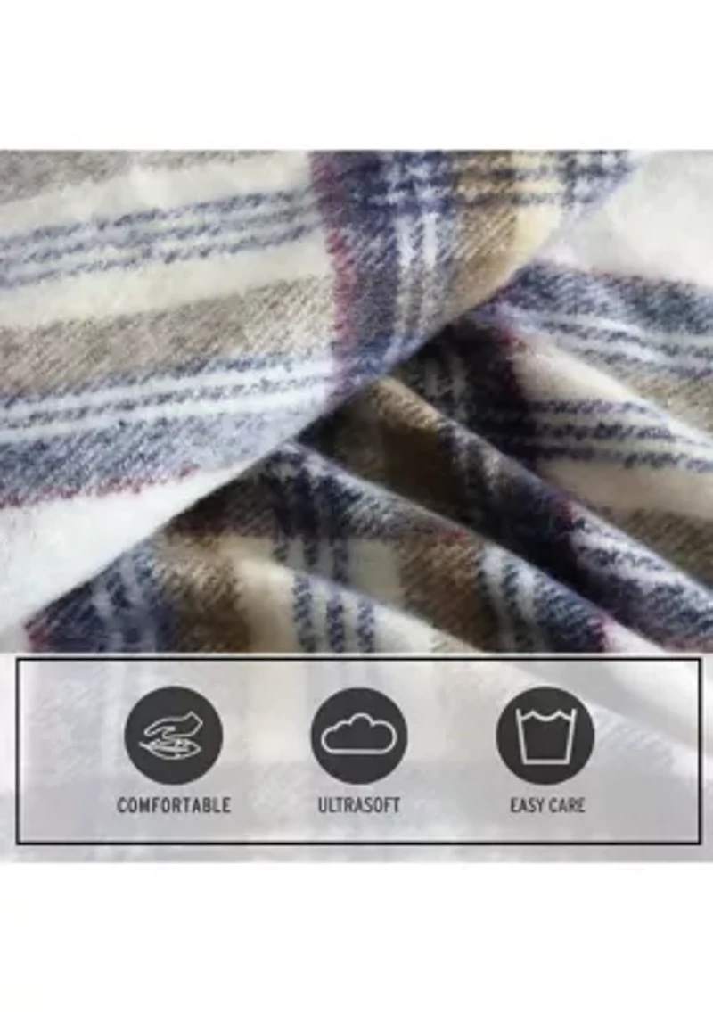 Edgewood Plaid Microfiber Throw