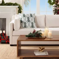 Golden Pineapple Microfiber Decorative Pillow