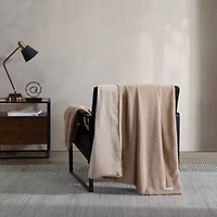 KCRFaux Fur Solid Microfiber Throw