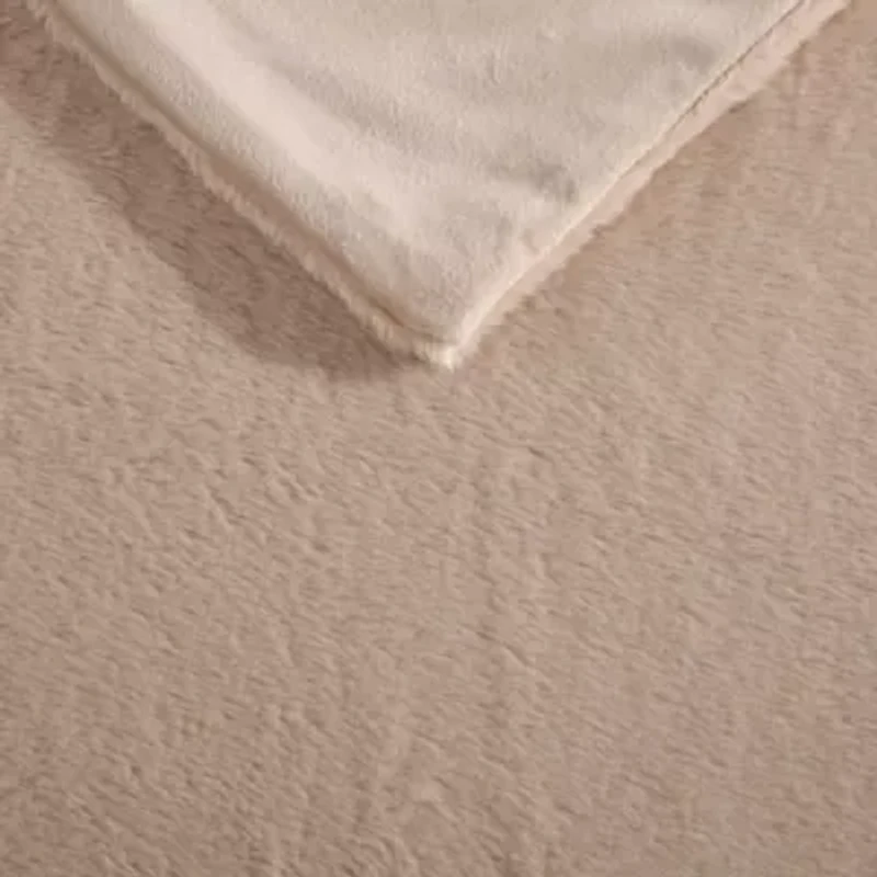 KCRFaux Fur Solid Microfiber Throw