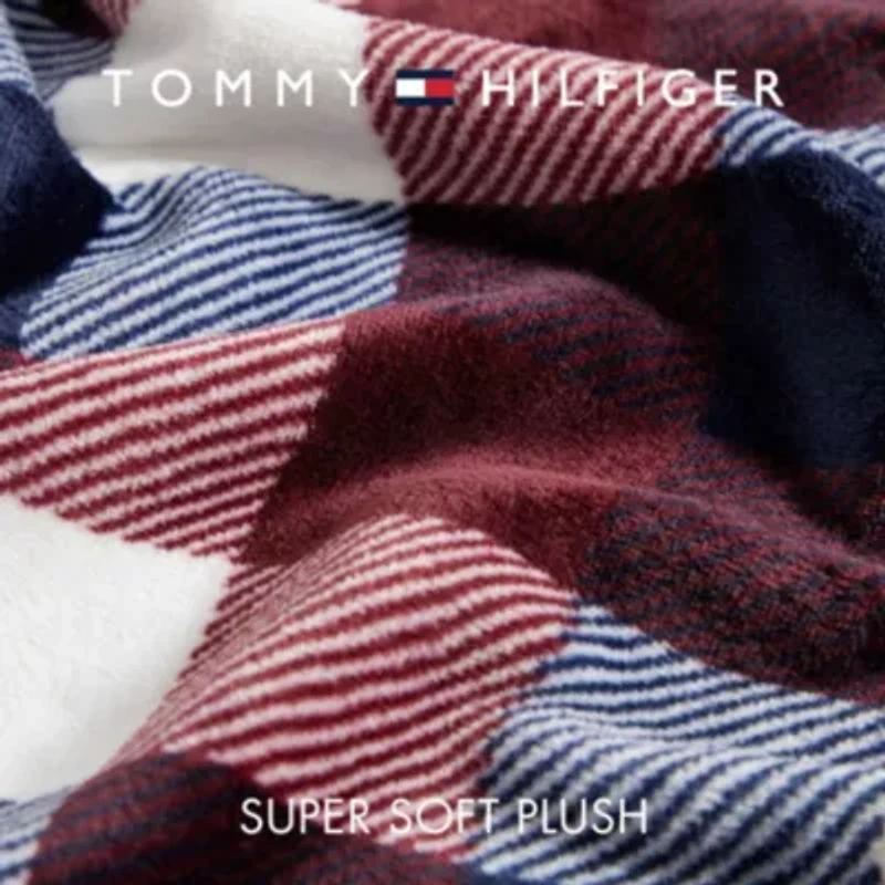 Derby Plaid Microfiber Throw Open Stock