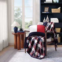 Derby Plaid Microfiber Throw Open Stock