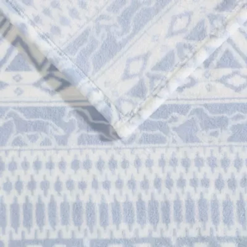 Western Horse Stripe Microfiber Throw