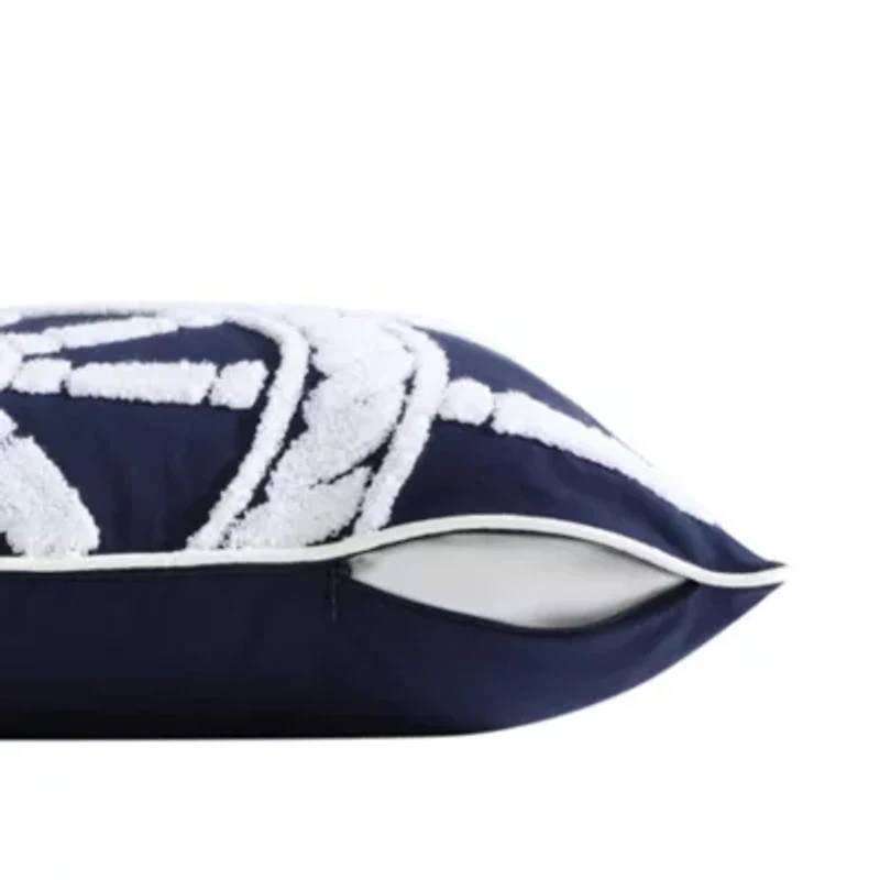 Ships Wheel Cotton Decorative Pillow