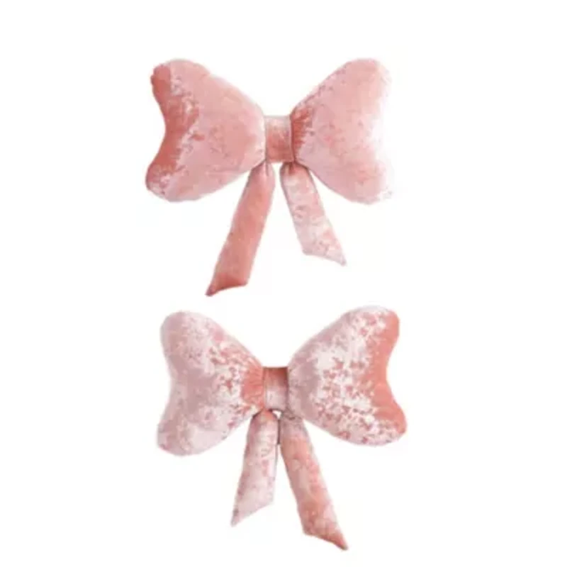 Velvet Bow Decorative Pillow