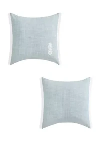 Ocean Bay Pineapple Cotton Decorative Pillow