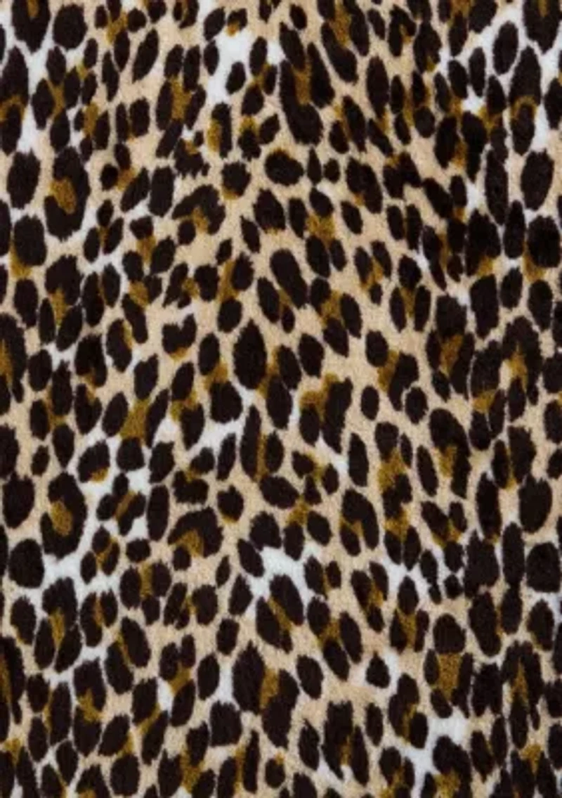 Etched Leopard Microfiber Throw