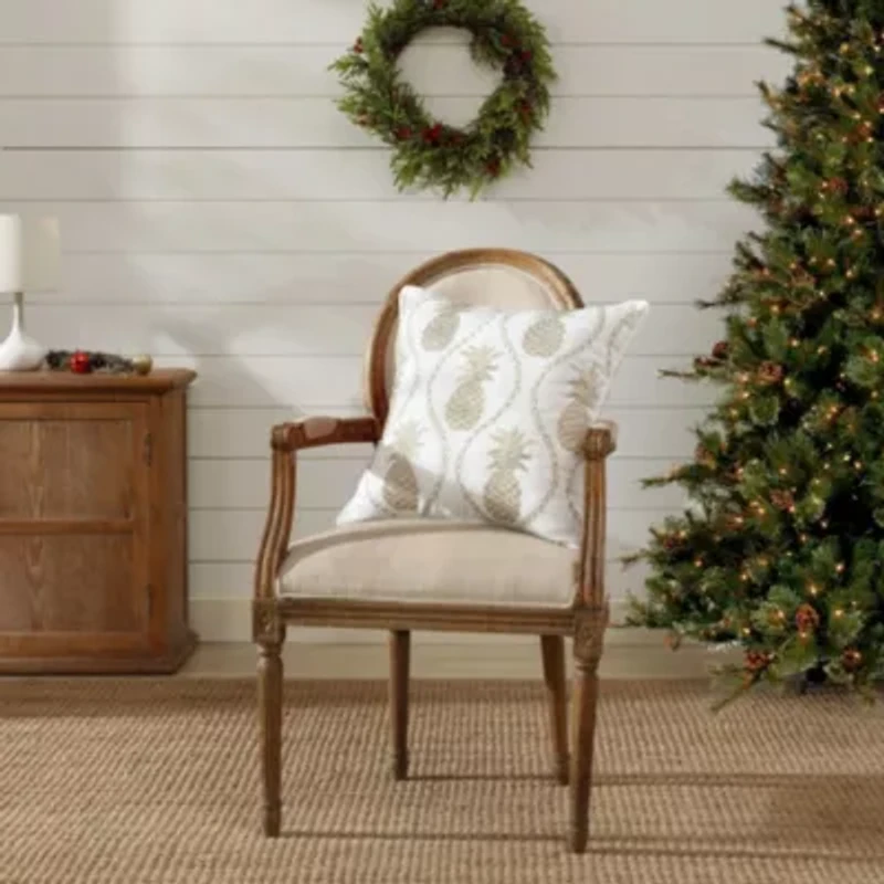 Golden Pineapples Microfiber Decorative Pillow