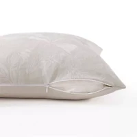 Island Estate Embroidered Floral Microfiber Decorative Pillow