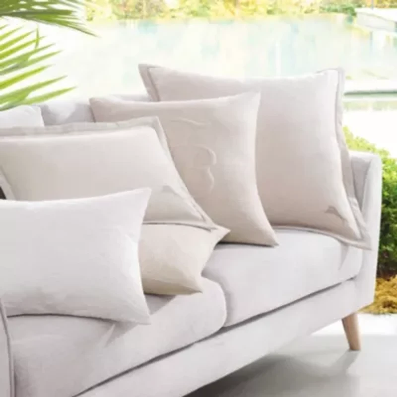 Island Estate Embroidered Floral Microfiber Decorative Pillow