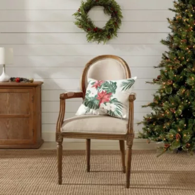 Festive Palms Microfiber Decorative Pillow