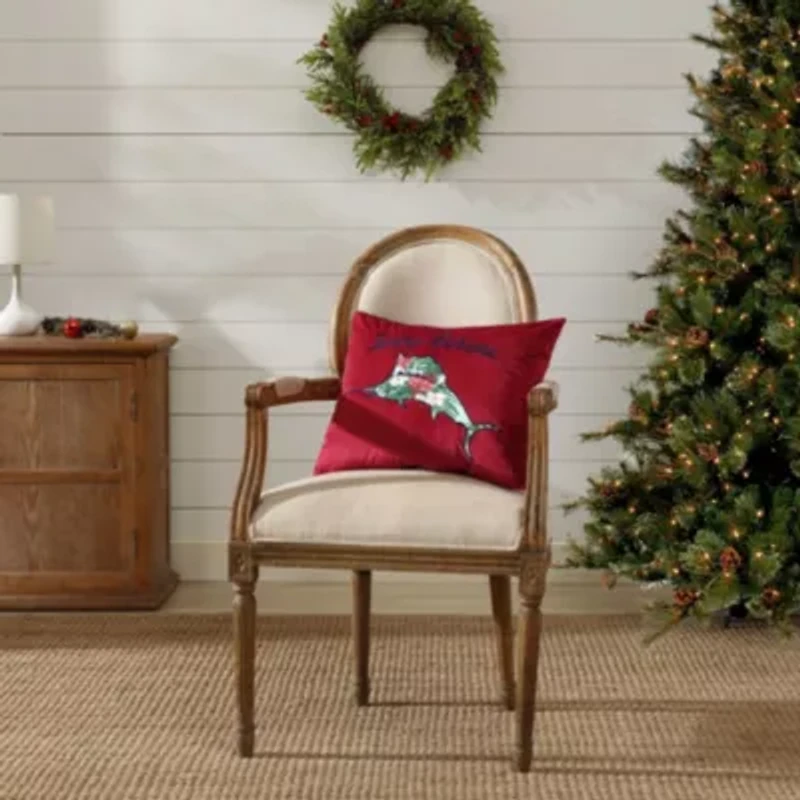 Holiday Marlin Microfiber Decorative Pillow