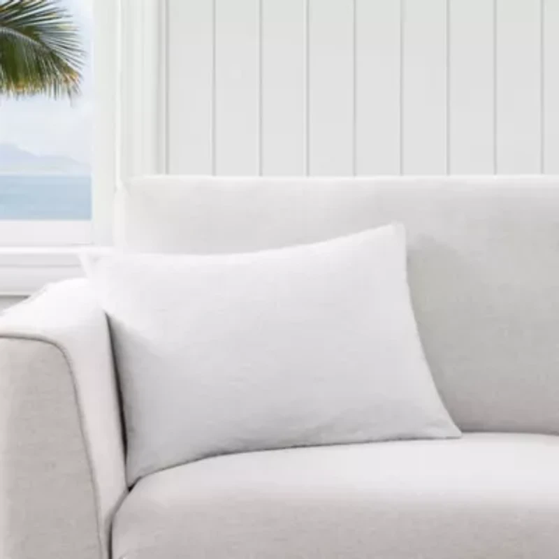 Island Estate Embroidered Leaf Microfiber Decorative Pillow