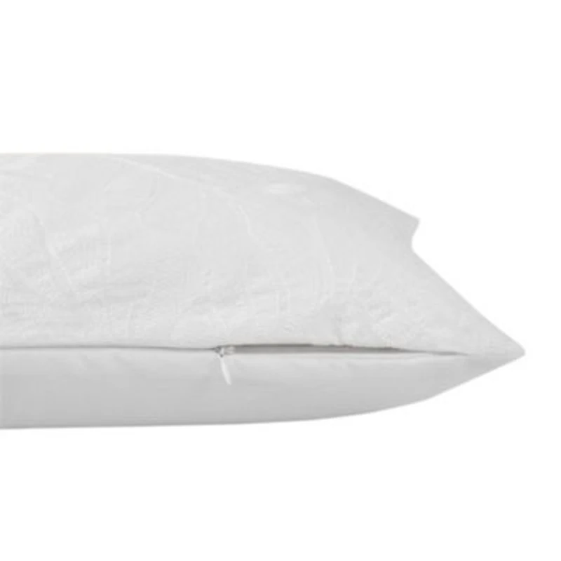 Island Estate Embroidered Leaf Microfiber Decorative Pillow