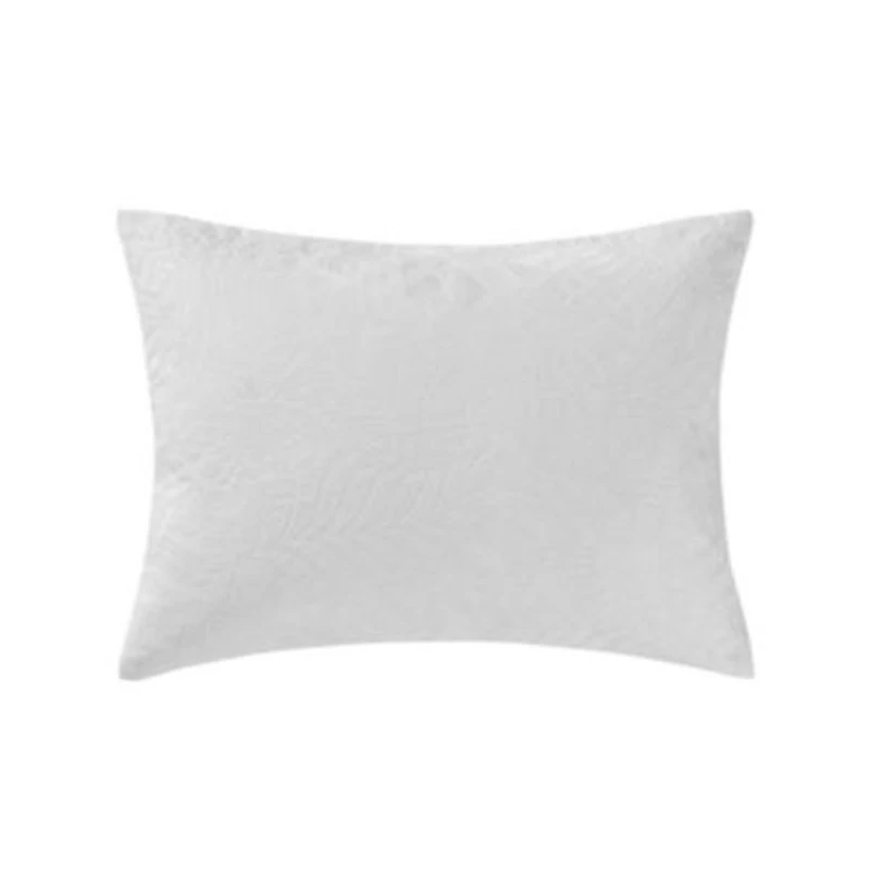 Island Estate Embroidered Leaf Microfiber Decorative Pillow