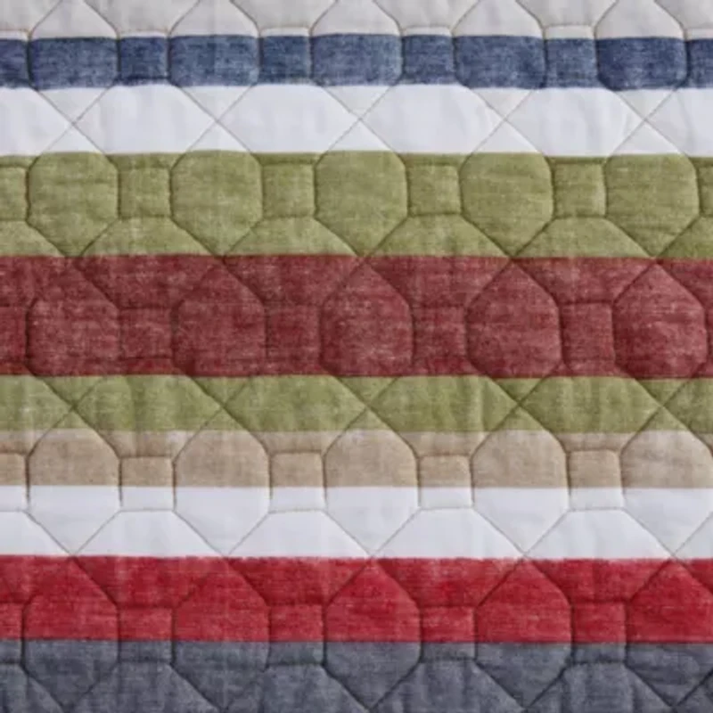 Salmon Ladder Cotton Daybed Quilt Set Bonus