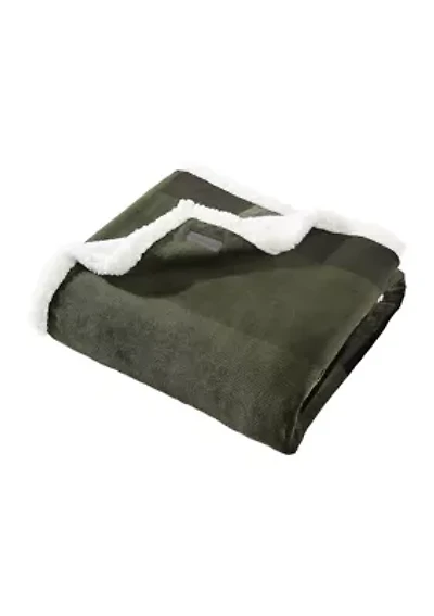 Pine Plaid 1-Piece Ultra Sherpa Throw