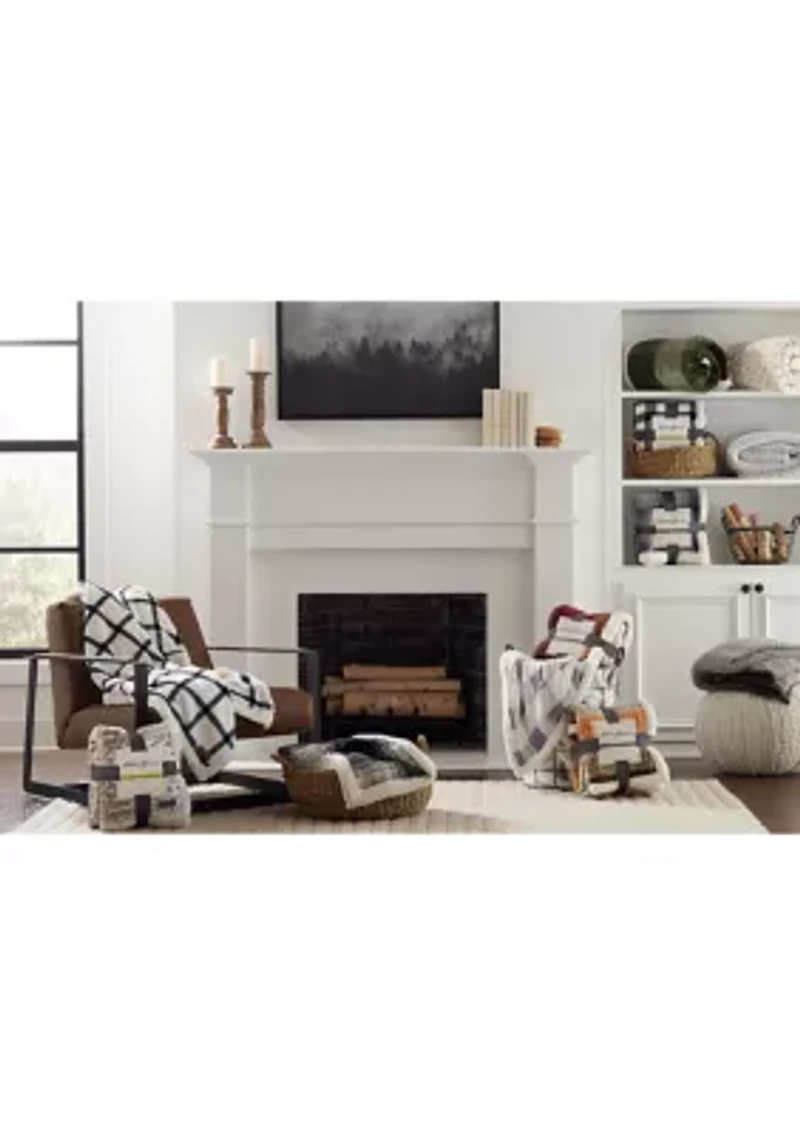 Pine Plaid 1-Piece Ultra Sherpa Throw