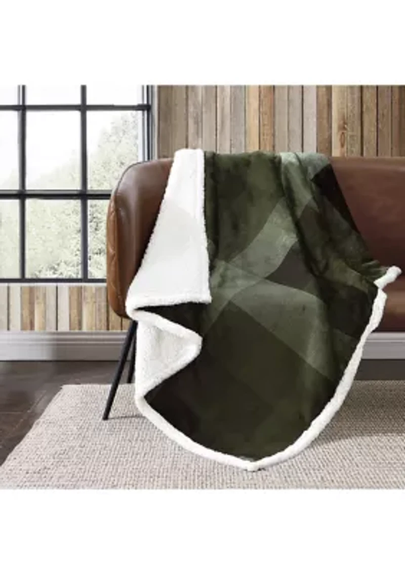 Pine Plaid 1-Piece Ultra Sherpa Throw