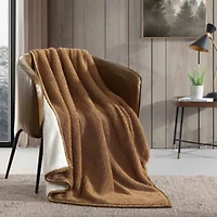 Eb Solid Bi Colored Microfiber Throw Blanket
