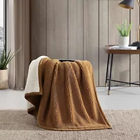 Eb Solid Bi Colored Microfiber Throw Blanket