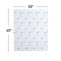 Cloud Flannel Fleece - Reversible Throw Blanket