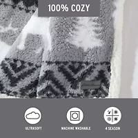 Woodland Fair Isle Polyester Throw Blanket