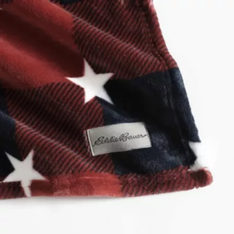 Americana Plaid Microfiber Throw Blanket