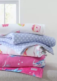 La Kids Plush Throw Microfiber Throw Blanket