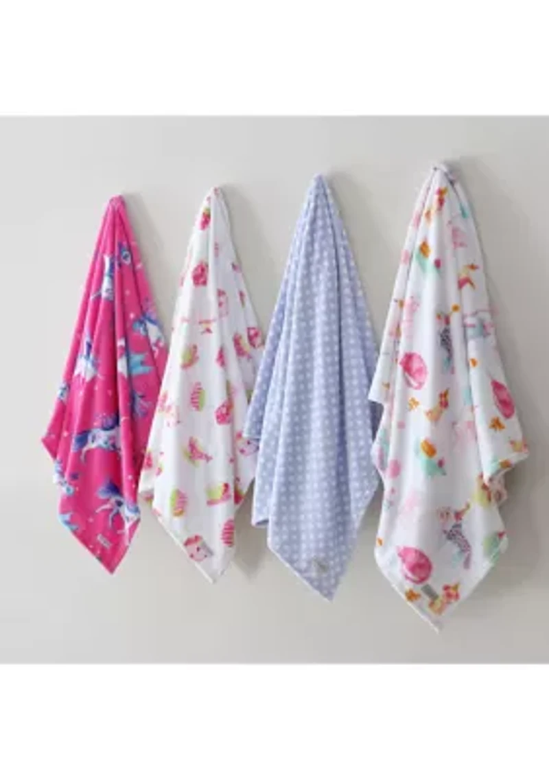 La Kids Plush Throw Microfiber Throw Blanket