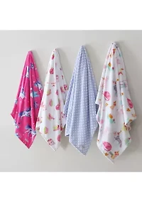 La Kids Plush Throw Microfiber Throw Blanket