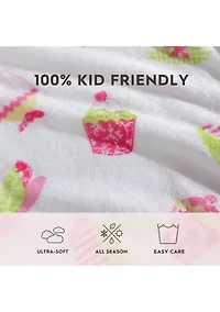La Kids Plush Throw Microfiber Throw Blanket