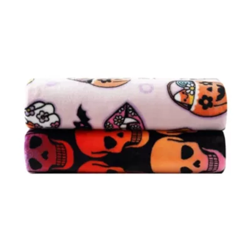 Retro Halloween Microfiber Throw Blanket