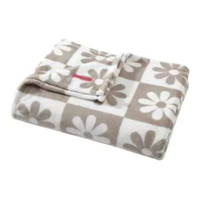 Daisy Check Microfiber Throw Blanket
