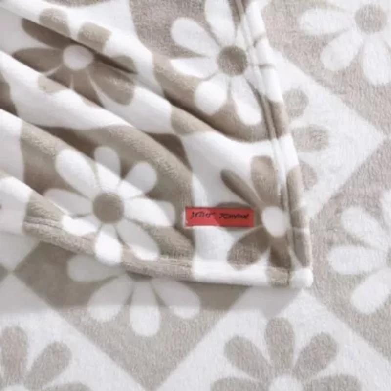 Daisy Check Microfiber Throw Blanket