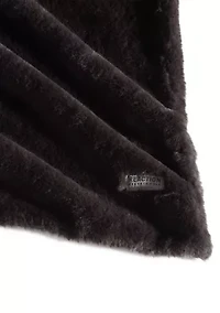Kcr Faux Fur Solid Microfiber Throw Blanket
