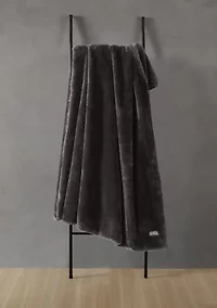 Kcr Faux Fur Solid Microfiber Throw Blanket