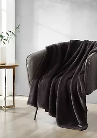 Kcr Faux Fur Solid Microfiber Throw Blanket
