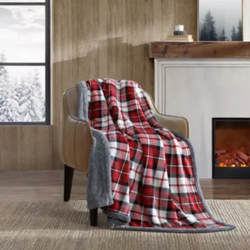 Parkwood Plaid Microfiber Throw Blanket