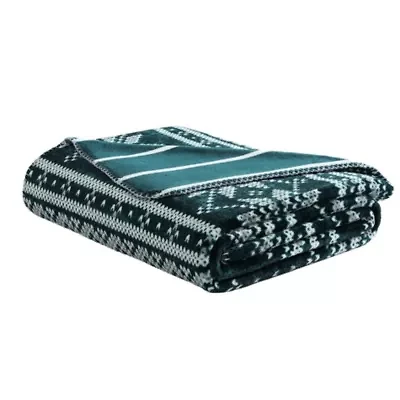 Fairisle Texture Microfiber Throw Blanket
