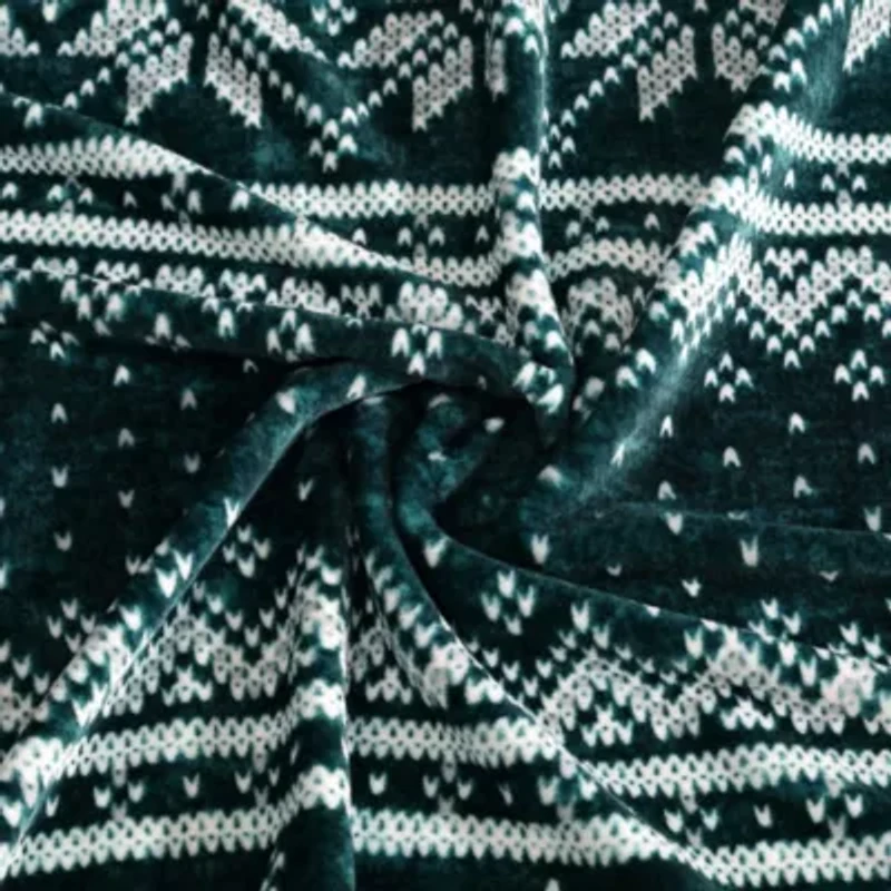 Fairisle Texture Microfiber Throw Blanket
