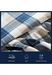 Bluff Plaid Microfiber Throw Blanket