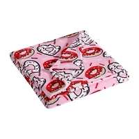 Donut Hearts Microfiber Throw Blanket
