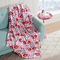 Donut Hearts Microfiber Throw Blanket