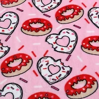 Donut Hearts Microfiber Throw Blanket
