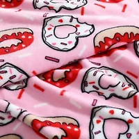 Donut Hearts Microfiber Throw Blanket