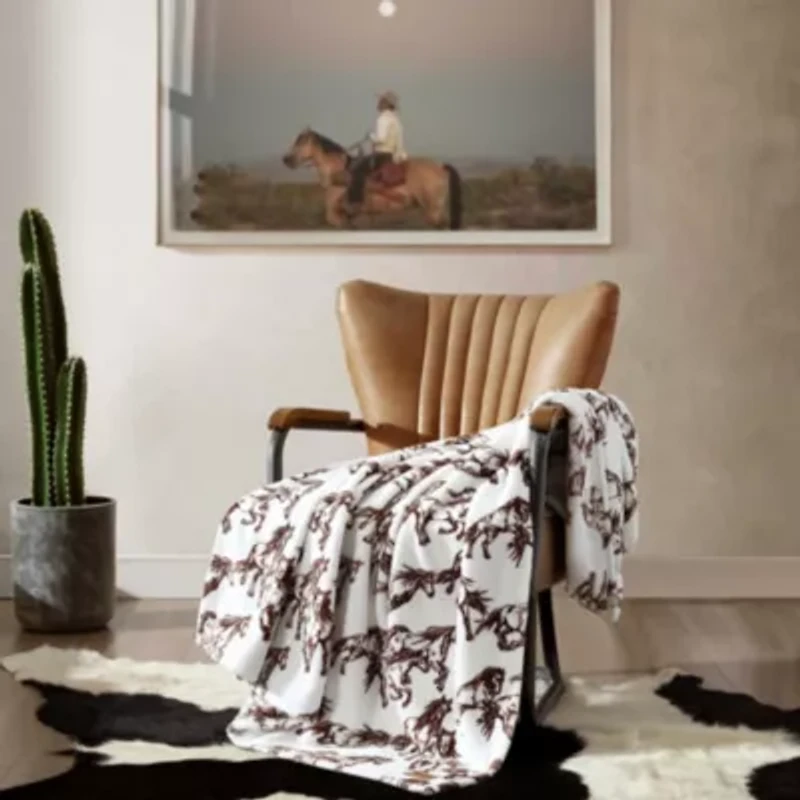 Mustangs Microfiber Throw Blanket